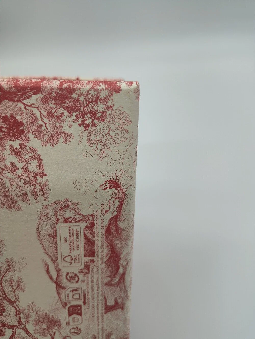 DIOR Toile Jungle Gift Box Tissue Paper Ribbon Set Pink Cream Gold Packaging EUC